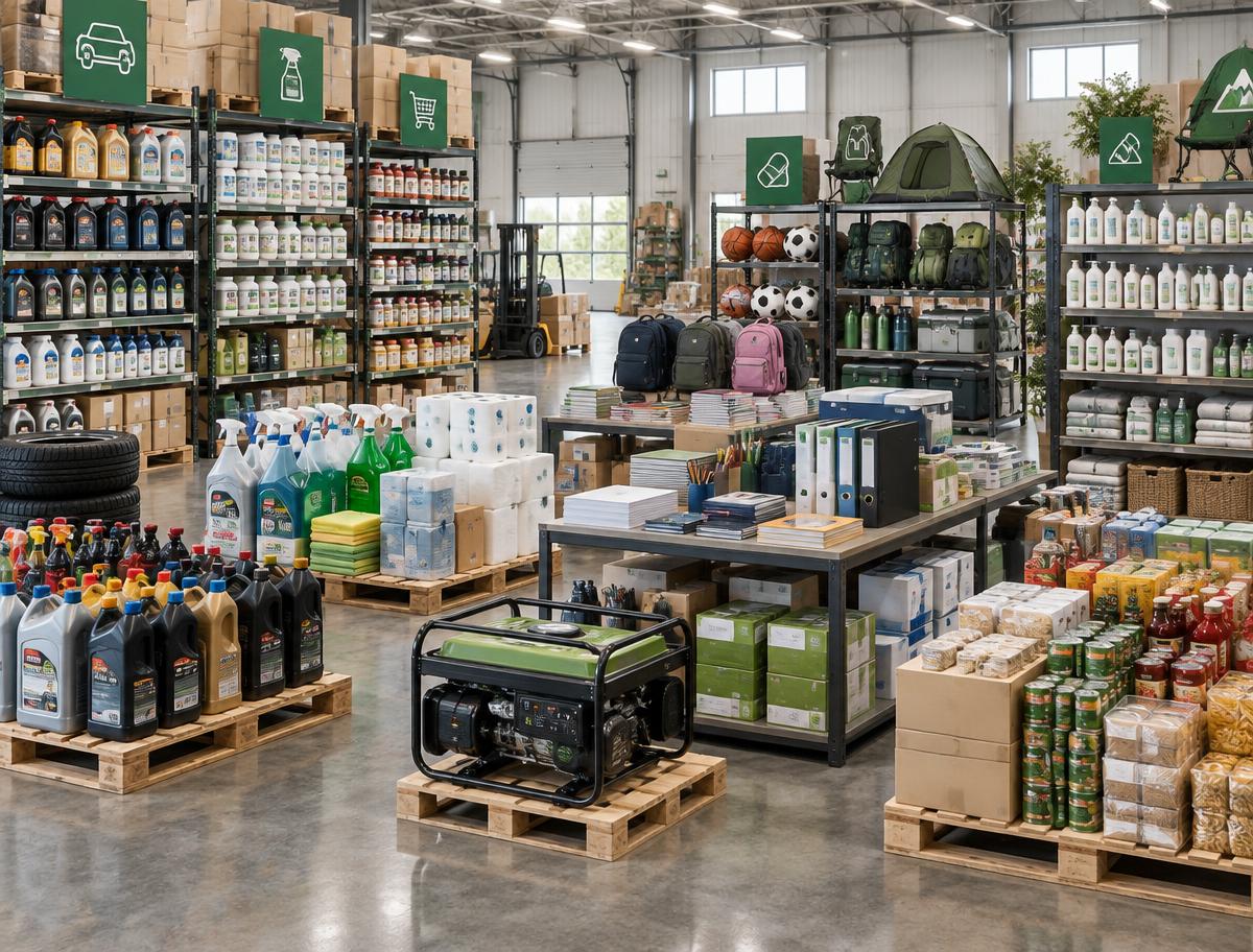 Professional multi-category wholesale product assortment